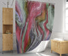 Abstract Pink and Gray Swirl Shower Curtain - Deja Blue Studios