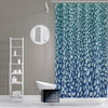 Aqua Blue 3D Raindrop Shower Curtain | Paisley Raindrops - Deja Blue Studios