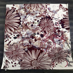 Burgundy and Beige Farmhouse Floral Sherpa Blanket | Large 68" x 80" Size - Deja Blue Studios