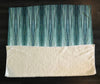 Abstract Blue Green Peacock Stripes Fleece Sherpa Blanket | Large 68" x 80" Size - Deja Blue Studios