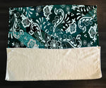Modern Abstract Green Damask Fleece Sherpa Blanket | Large 68" x 80" Size - Deja Blue Studios