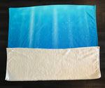 Nautical Blue Gradient Ocean Fleece Sherpa Blanket | Large 68" x 80" Size - Deja Blue Studios