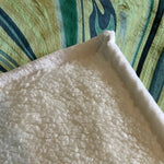 Marble Swirl Watercolor Boho Style Deep Ocean Fleece Sherpa Blanket | Large 68" x 80" Size - Deja Blue Studios