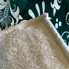 Modern Abstract Green Damask Fleece Sherpa Blanket | Large 68" x 80" Size - Deja Blue Studios