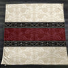 Beige and Burgundy Damask Pattern Fleece Sherpa Blanket | Large 68" x 80" Size - Deja Blue Studios