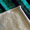 Geometric Green Cross Pattern Fleece Sherpa Blanket | Large 68" x 80" Size - Deja Blue Studios