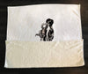 Smokey Gray Mermaid and Anchor Sketch Fleece Sherpa Blanket | Large 68" x 80" Size - Deja Blue Studios