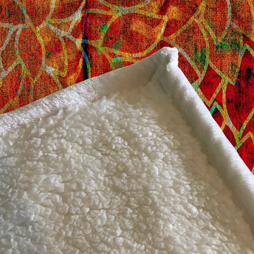 Boho Rags Floral Fleece Sherpa Blanket | Large 68" x 80" Size - Deja Blue Studios