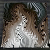 Dark Chocolate Modern Abstract Lines Fleece Sherpa Blanket | Large 68" x 80" Size - Deja Blue Studios
