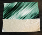 Aqua Green Mint Fleece Sherpa Blanket | Large 68" x 80" Size - Deja Blue Studios