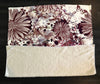 Burgundy and Beige Farmhouse Floral Sherpa Blanket | Large 68" x 80" Size - Deja Blue Studios