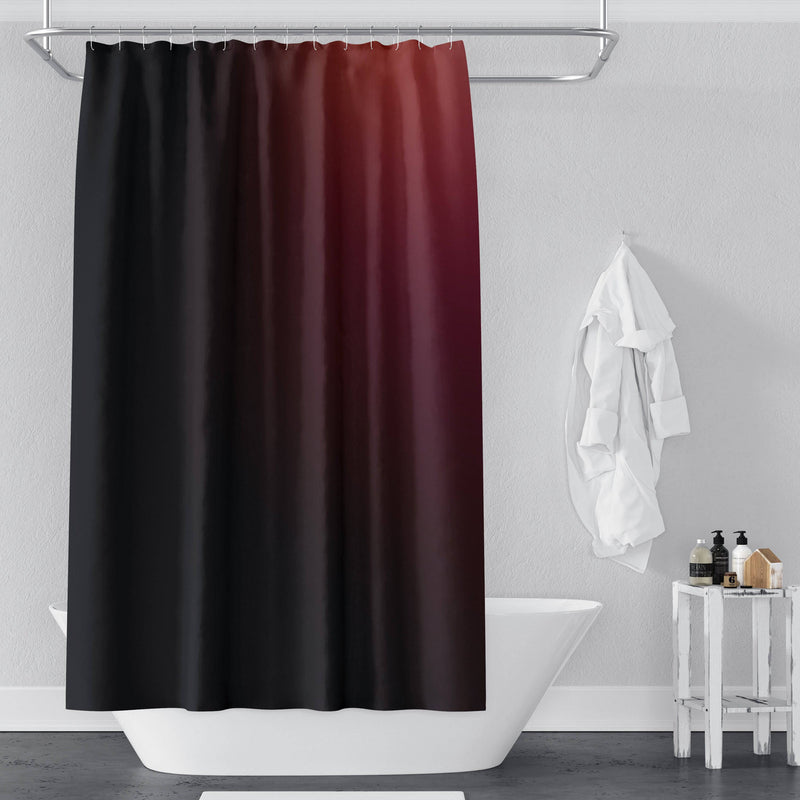 Red Wine to Black Ombre Gradient Shower Curtain - Deja Blue Studios