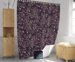 Modern Purple and Gold Decorative Shower Curtain - Deja Blue Studios