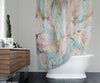 Pink Pastel Abstract Swirl Shower Curtain - Deja Blue Studios
