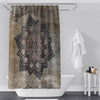 Rustic Grunge Brown Mandala Shower Curtain - Deja Blue Studios