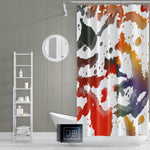 Bright Multi-Color Paint Splatter Print Shower Curtain - Deja Blue Studios