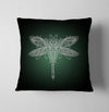 Black and Green Gradient Dragonfly Throw Pillows - Deja Blue Studios
