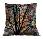Abstract Tree Silhouette Throw Pillows - Deja Blue Studios