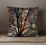 Abstract Tree Silhouette Throw Pillows - Deja Blue Studios