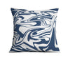Blue and White Color Swirl Throw Pillows - Deja Blue Studios