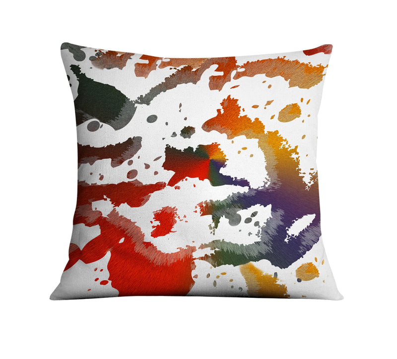 Bright Multi-Color Paint Splatter Print Throw Pillow - Deja Blue Studios