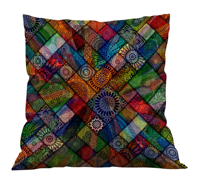 Mandala Watercolor Blocks Throw Pillows | Square and Rectangle Pillows - Deja Blue Studios