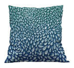 Aqua 3D Raindrop Throw Pillow | Colorful Aesthetic Print - Deja Blue Studios