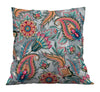 Gray Paisley Floral Design Throw Pillow - Deja Blue Studios