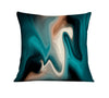 Blue, Tan & Black Smoke Swirl Throw Pillow - Deja Blue Studios