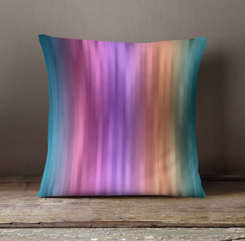 Pink and Purple Striped Watercolor Boho Throw Pillows - Deja Blue Studios