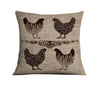 Rustic Chicken Farmhouse Throw Pillows | Square and Rectangle Pillows - Deja Blue Studios