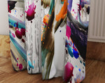 Ink Splatter Flying Birds Window Curtain Panels - Deja Blue Studios