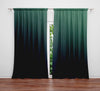Green and Black Ombre Gradient Window Curtains - Deja Blue Studios