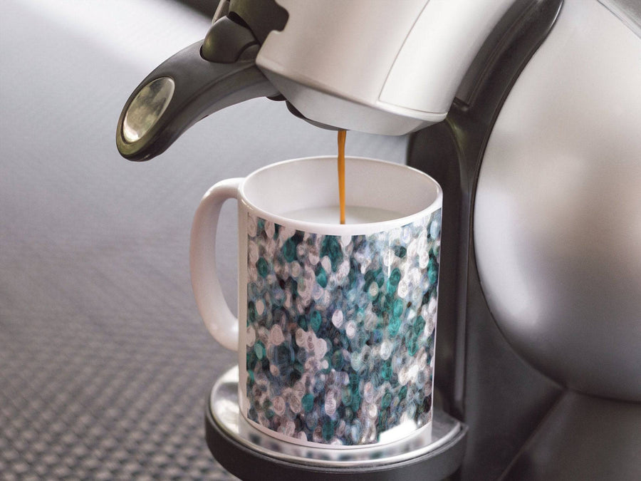Blue and Teal Coffee Mug | 15 Ounce Coffee Cup | Ocean Mist Color - Deja Blue Studios