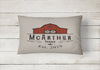 Personalized Rustic Red Barn Farm Throw Pillows | Square and Rectangle Pillows | Neutral Farmhouse Pillow - Deja Blue Studios