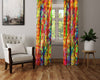 Colorful Bokeh Abstract Style Window Curtains - Deja Blue Studios