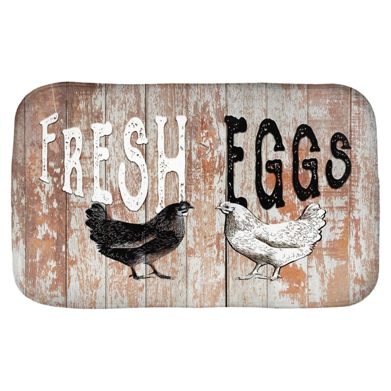Fresh Egg Farmhouse Shower Curtain | Black and White Chickens on Rustic Red Barn Wood | Long and Extra Long Options - Deja Blue Studios