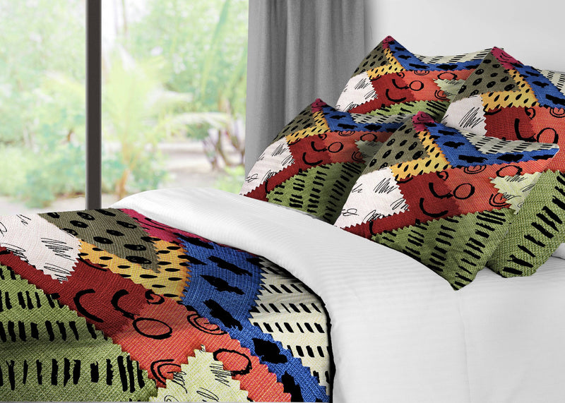 Abstract Patterns Comforter or Duvet Cover | Printed Pattern, Fabric Swatch Style | Twin, Queen, King Size - Deja Blue Studios