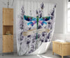 Personalized Watercolor Dragonfly Shower Curtain | Boho Shower Curtain - Deja Blue Studios