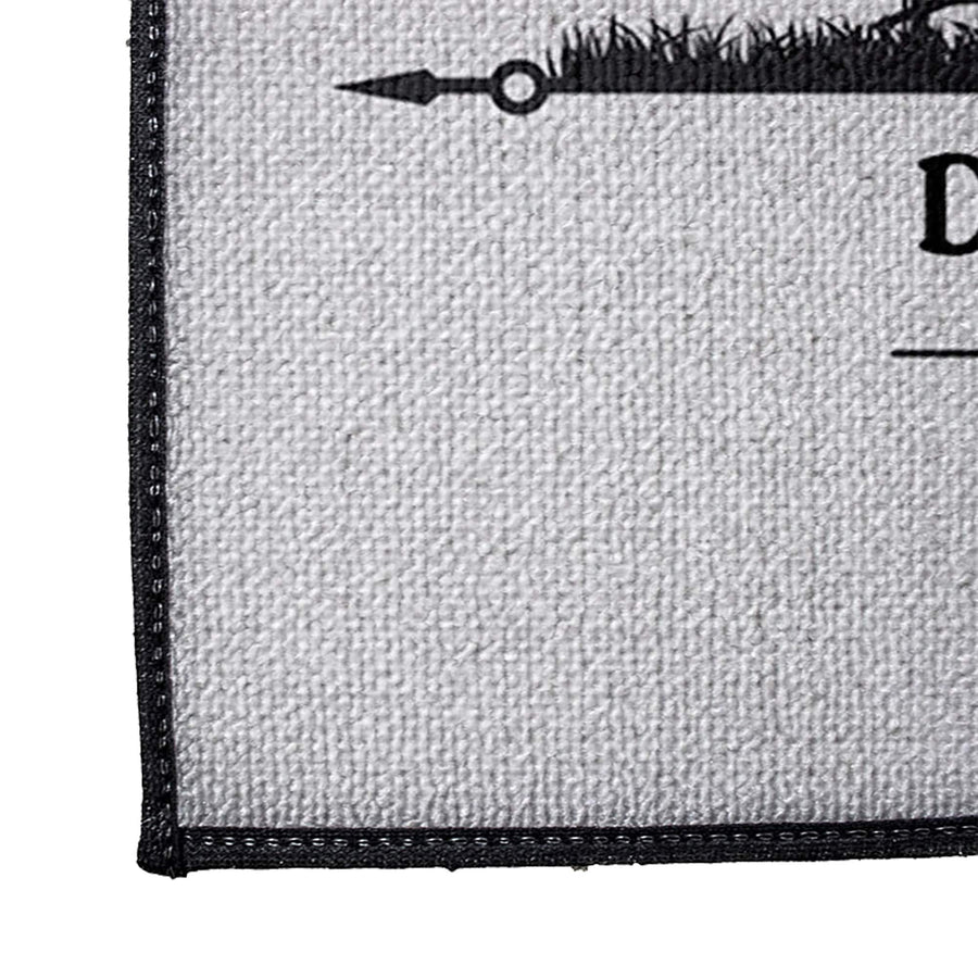 Personalized Old Farm Schoolhouse Doormat | Black and Gray | Door and Floor Rug | SImple | Farm Theme - Deja Blue Studios