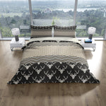 Bedding With Deer and Chevrons | Comforter or Duvet Cover | Modern Rustic Bedding | Twin, Queen, King Size - Deja Blue Studios