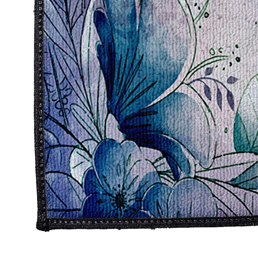 Watercolor Peacock and Humming Bird Door Mat - Deja Blue Studios