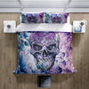 Watercolor Skull Comforter or Duvet Cover | Twin, Queen, King Size - Deja Blue Studios