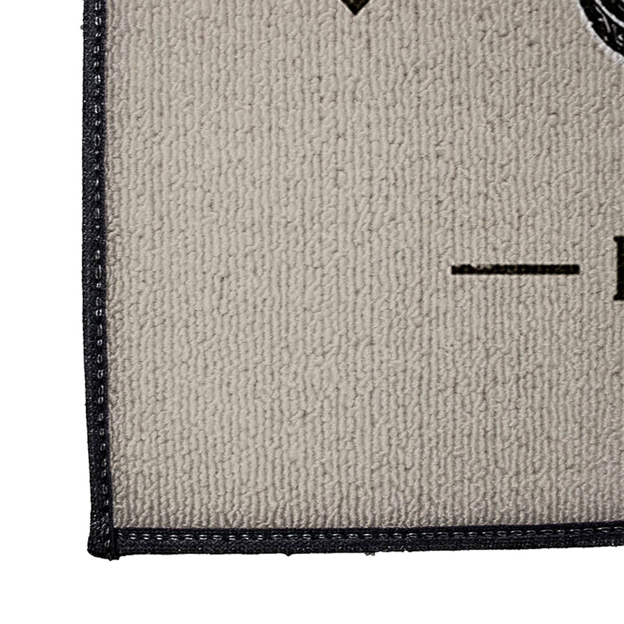 Personalized Custom Chopper Motorcycle Doormat | Beige and Red Rug | Door and Floor Rug - Deja Blue Studios
