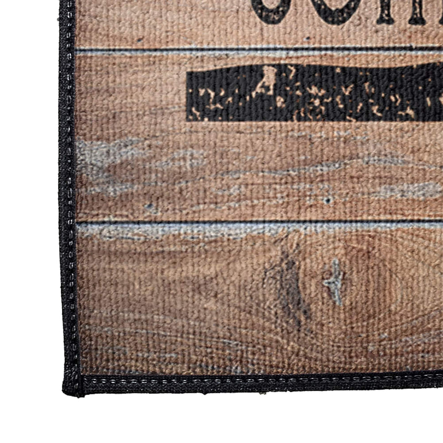 Personalized Rustic Angus Cow Farmhouse Door Rug | Rustic Wood Print | Front Doormat - Deja Blue Studios