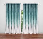 Peacock Rain Window Curtain Panels - Deja Blue Studios
