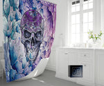 Watercolor Skull Shower Curtain - Deja Blue Studios