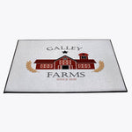 Personalized Red Barn Farmhouse Door Rug | Front Doormat | Farm Name | Housewarming Gift - Deja Blue Studios