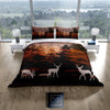 Rustic Woodland Deer Comforter or Duvet Cover | Wildlife, Nature, Primitive | Twin, Queen, King Size - Deja Blue Studios