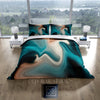 Blue and Tan Smoke Comforter or Duvet Cover | Twin, Queen, King Comforter - Deja Blue Studios